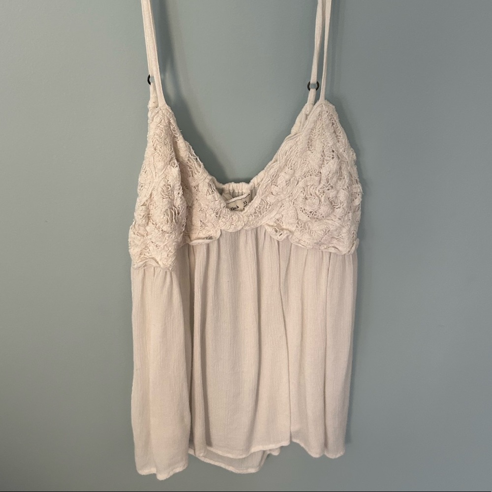 Abercrombie white lace tank top